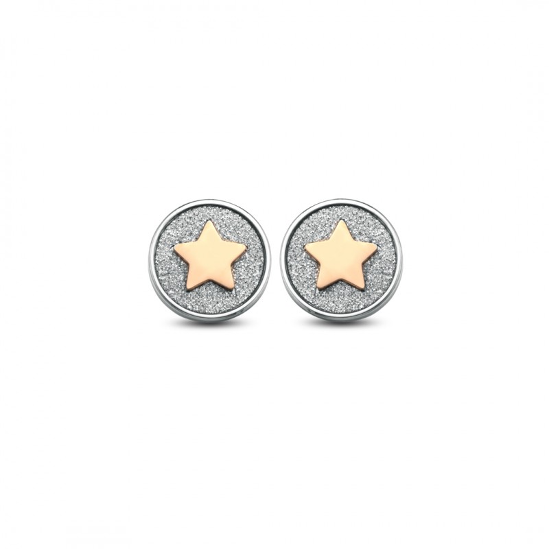 Orecchini in acciaio con stella Opsobjects Glitter OPSOR-600