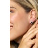Orecchini Donna Luca Barra OK1591 In Acciaio Con Zirconi Blu