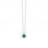 Collana Donna Luca Barra CK2227 In Acciaio Con Zircone Verde