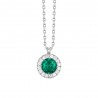 Collana Donna Luca Barra CK2227 In Acciaio Con Zircone Verde
