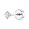 Piercing Orecchio Unisex Luca Barra PR132 In Acciaio Con Zircone 3 mm