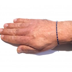 Bracciale Uomo Luca Barra BA1973 In Acciaio Con Elementi Blu