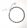 Bracciale Uomo Luca Barra BA1972 In Acciaio Con Elementi Neri