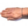 Bracciale Uomo Luca Barra BA1972 In Acciaio Con Elementi Neri