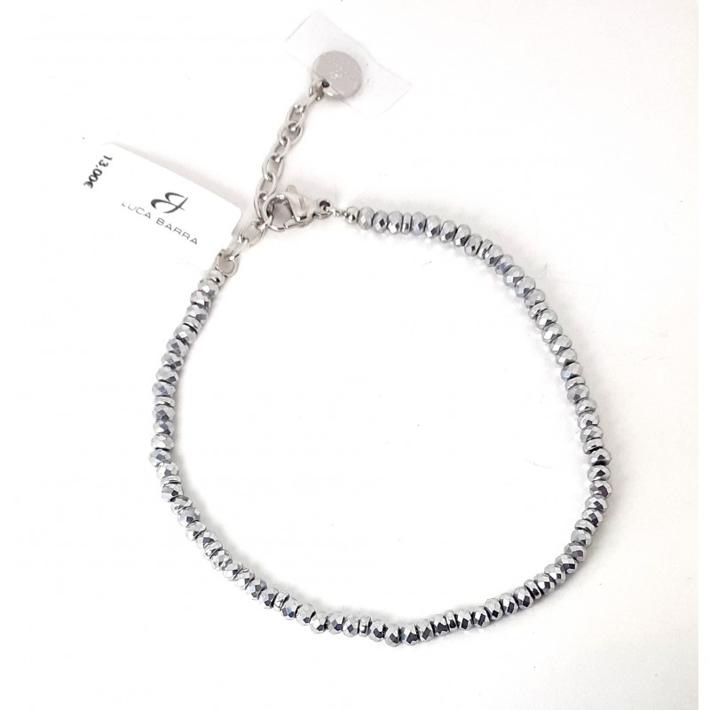 Bracciale Uomo Luca Barra BA1940 In Acciaio Con Sfere Sfaccettate
