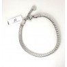 Bracciale Uomo Luca Barra BA1965 In Acciaio Maglia Snake Rettangolare