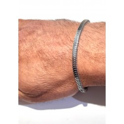 Bracciale Uomo Luca Barra BA1965 In Acciaio Maglia Snake Rettangolare