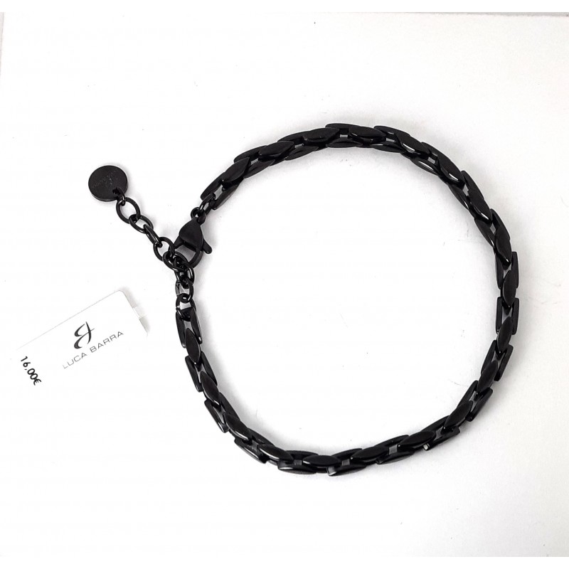 Bracciale Uomo Luca Barra BA1964 In Acciaio IP Nero