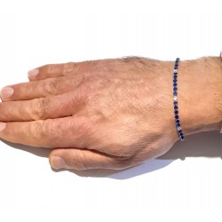 Bracciale Tennis Uomo Luca Barra BA1956 In Acciaio Con Zirconi Blu 3 mm