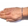 Bracciale Tennis Uomo Luca Barra BA1956 In Acciaio Con Zirconi Blu 3 mm