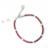 Bracciale Tennis Uomo Luca Barra BA1955 In Acciaio Con Zirconi Rossi 3 mm