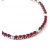Bracciale Tennis Uomo Luca Barra BA1955 In Acciaio Con Zirconi Rossi 3 mm