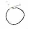 Bracciale Uomo Luca Barra BA1941 In Acciaio Con Sfere Sfaccettate Color Antracite