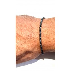 Bracciale Uomo Luca Barra BA1941 In Acciaio Con Sfere Sfaccettate Color Antracite