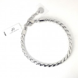 Bracciale Uomo Luca Barra BA1969 In Acciaio Semirigido