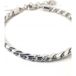 Bracciale Uomo Luca Barra BA1969 In Acciaio Semirigido
