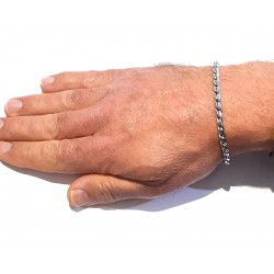 Bracciale Uomo Luca Barra BA1969 In Acciaio Semirigido