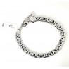 Bracciale Uomo Luca Barra BA1959 In Acciaio Maglia Bizantina Schiacciata