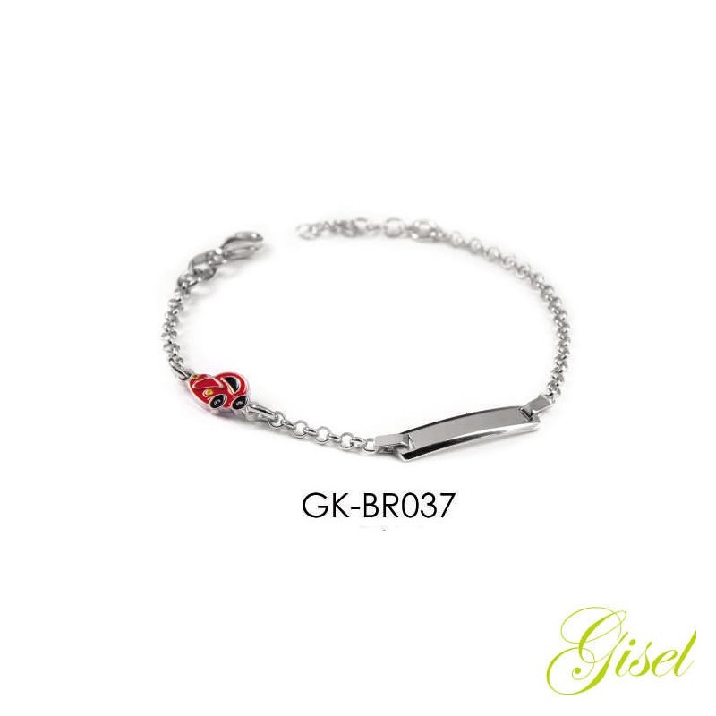 Bracciale Bambino Gisel Kids GK-BR037 In Argento Con Macchinuccia E Piastra