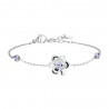 Bracciale Donna Luca Barra BK2981 In Acciaio Con Fiore E Zirconi Viola