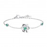 Bracciale Donna Luca Barra BK2980 In Acciaio Con Fiore E Zirconi Verdi