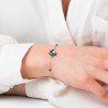 Bracciale Donna Luca Barra BK2980 In Acciaio Con Fiore E Zirconi Verdi