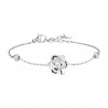 Bracciale Donna Luca Barra BK2979 In Acciaio Con Fiore E Zirconi