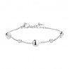 Bracciale Donna Luca Barra BK2982 In Acciaio Con Elementi Acciaio E Strass Bianchi