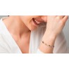 Bracciale Donna Luca Barra BK2982 In Acciaio Con Elementi Acciaio E Strass Bianchi