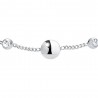 Bracciale Donna Luca Barra BK2982 In Acciaio Con Elementi Acciaio E Strass Bianchi