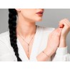 Bracciale Donna Luca Barra BK2975 In Acciaio Con Bussolotto E Cristalli Bianchi