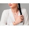 Collana Donna Luca Barra CK2281 In Acciaio Con Fiore E Zirconi Verdi