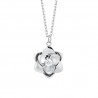 Collana Donna Luca Barra CK2280 In Acciaio Con Fiore E Zirconi
