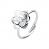 Anello Donna Luca Barra ANK677 Fiore In Acciaio Con Zircone