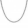 Collana Uomo Luca Barra CL385 In Acciaio Con Cilindri Neri E Sfere Sfaccettate