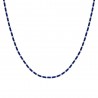 Collana Uomo Luca Barra CL386 In Acciaio Con Cilindri Blu E Sfere Sfaccettate