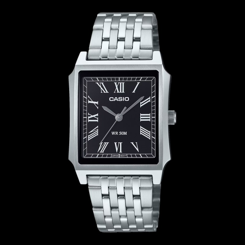 Orologio Uomo Casio MTP-B190D-1BVEF Classico Con Quadrante Rettangolare Nero