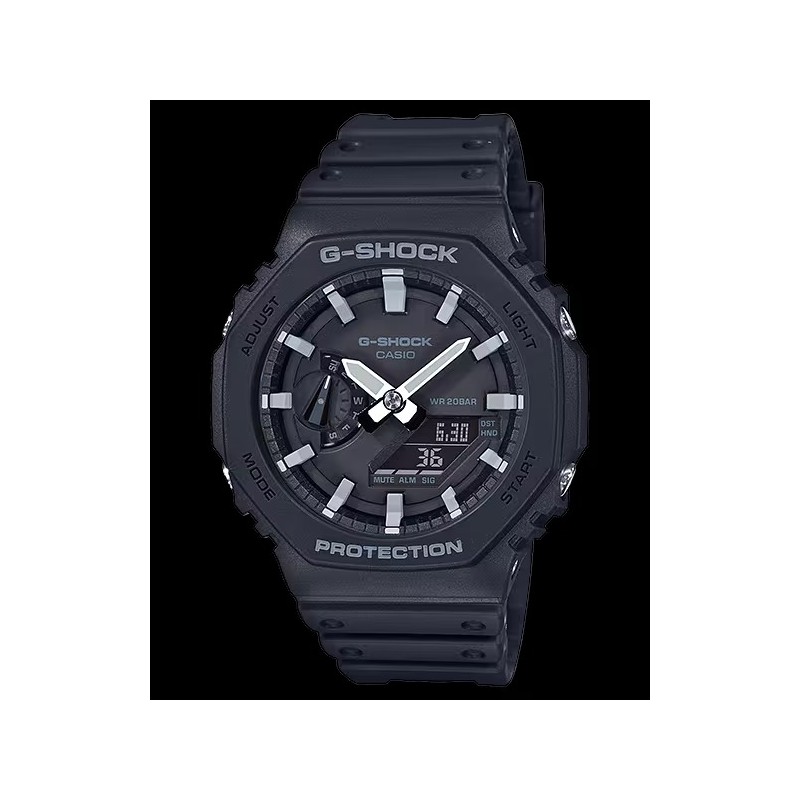 Orologio Uomo Casio G-SHOCK GA-2100-1AER Con Lancette E Indici Bianchi
