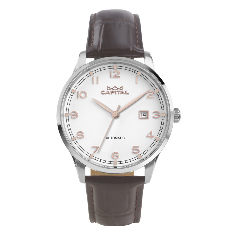 Orologio Uomo Capital AT480-01*REI Automatico Con Cinturino Marrone Scuro