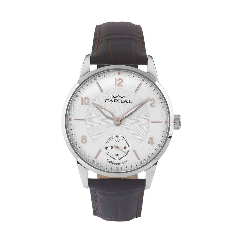 Orologio Uomo Capital AC607-03*RNC Meccanico Classico Con Cinturino Marrone