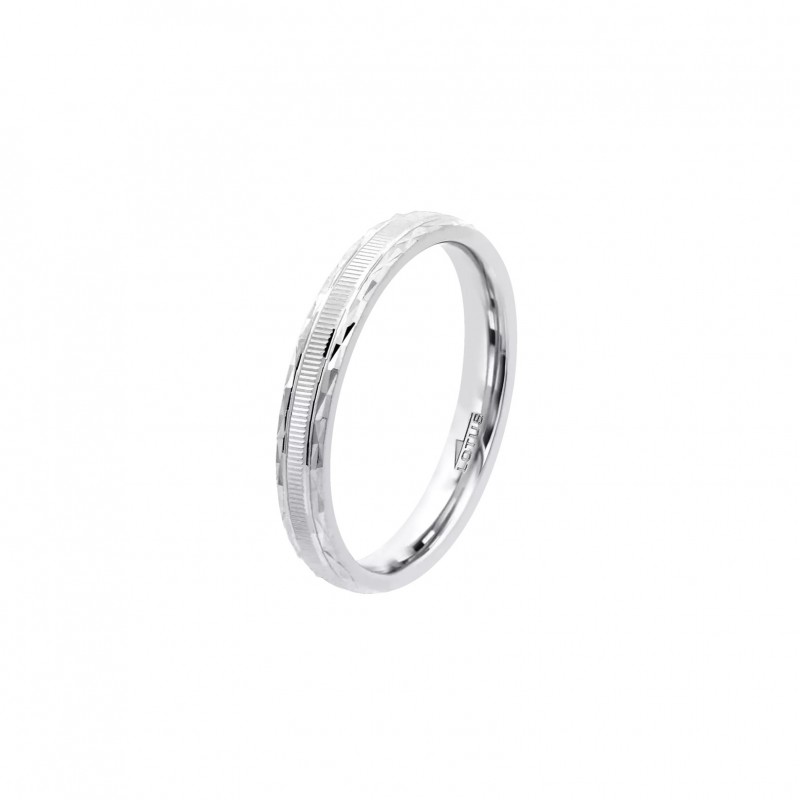 Anello Fedina Lotus Silver Love Ring LP3861-3/110 In Argento Lavorazione Rigata