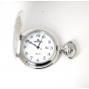 Orologio Uomo Tasca Margi 15423 Con Quadrante Bianco E Coperchio Lavorato