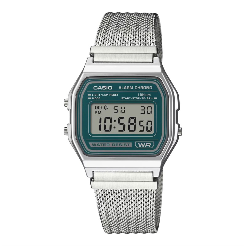 Orologio Unisex Casio Vintage A158WEM-3EF Con Cinturino Maglia Milanese