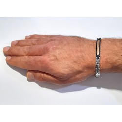 Bracciale Uomo Ananda Steel AXBR22 TR In Acciaio Con Piastra Bicolore
