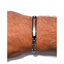 Bracciale Uomo Ananda Steel AXBR22 TR In Acciaio Con Piastra Bicolore