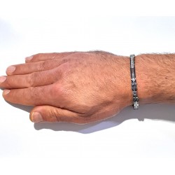 Bracciale Uomo Ananda Steel And Co AXBR28 N In Acciaio E Ceramica Antracite