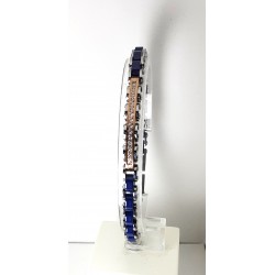 Bracciale Uomo Ananda Steel And Co AXBR1540 In Acciaio Con Inserti In Ceramica Blu