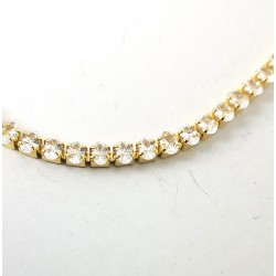 Bracciale Tennis Donna Gioja Argento CBR12 D In Argento Dorato Con Zirconi Ovali