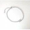 Bracciale Tennis Donna Gioja Argento CBR13 C In Argento Con Zircone Centrale 4 mm