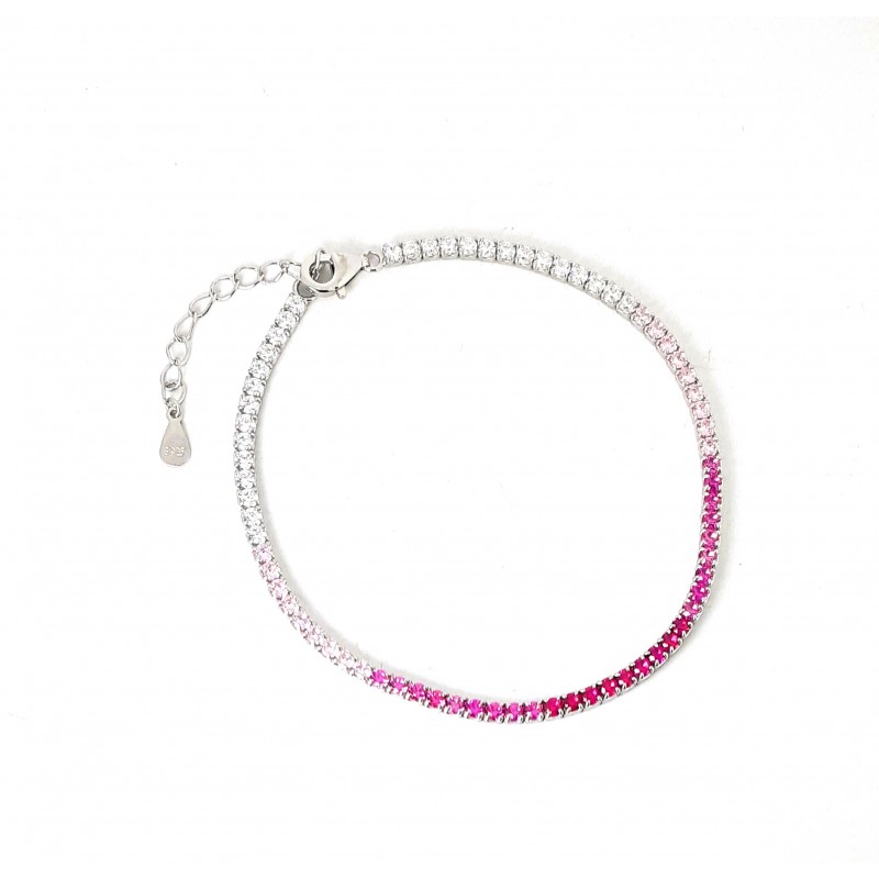 Bracciale Tennis Donna Gioja Argento CBR14 B In Argento Con Zirconi Multicolore
